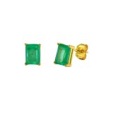 Cumpara ieftin Cercei argint 925 placat cu aur piatra verde