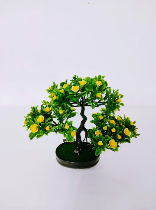 Copăcel artificial cu flori galbene