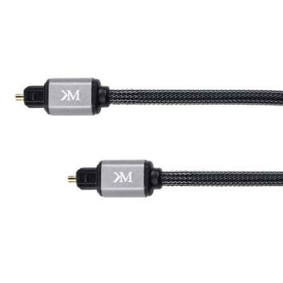 Cablu optic Kruger&amp;amp;amp;Matz, 2 x toslink male, impletitura textila, 1 m foto