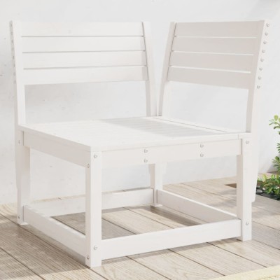 Gossi canapea coltar de gradina, alb, 73x73x78 cm, lemn masiv pin foto