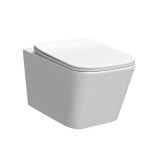 Toaletă Leziter Tina, montată pe perete, fără ramă, ceramică, capac soft-close