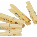 Set 10 carlige pentru rufe, din lemn Sepio