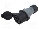 Conector alimentare AC trifazat IP&amp;S 32A 500V mufă mamă AMPHENOL
