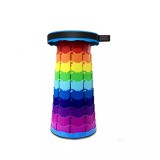 Scaun telescopic pliabil pentru camping si pescuit eBA&reg;, portabil, sustinere 150 kg, Multicolor, 45 x 25 cm