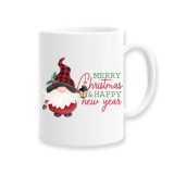 Cana alba personalizata Merry Christmas &amp; Happy new year, INOVATIX&reg;️. 330ml, Oem