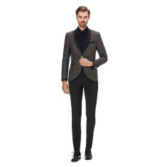 Sacou barbati ceremonie jacquard S006