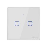 Intrerupator Smart cu Touch WiFi + RF 433 Sonoff T2 EU TX, (2 canale), Generic