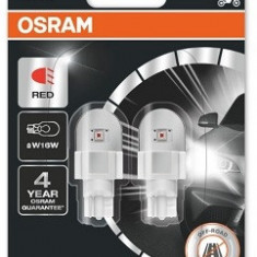 Set 2 Buc Led Osram W16W 12V 1,4W 2,1X9,5D 6000K Rosu LEDriving SL 921DRP-02B