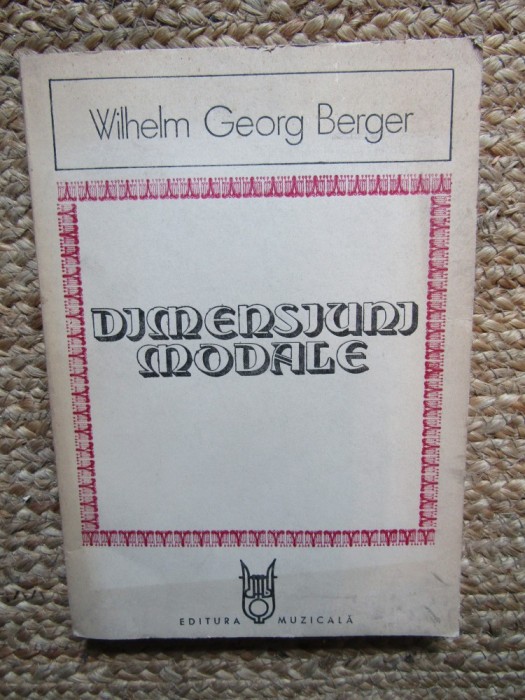 DIMENSIUNI MODALE-WILHELM GEORG BERGER