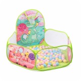 Loc de joaca tip piscina cu cos de baschet pentru copii, pliabil si portabil, 1+, multicolor