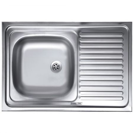 Chiuveta Sanitec pentru masca, cuva stanga, satin inox Chiuveta Sanitec pentru masca, cuva stanga, satin inox
