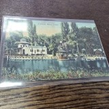 Carte Postala Bucuresti Lacul Cismigiu si Insula Monte Carlo, perioada interbelica