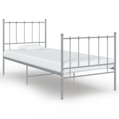 vidaXL Cadru de pat, gri, 100x200 cm, metal 324951 foto