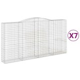 Cumpara ieftin Cosuri gabion arcuite, 7 buc 400x50x200/220 cm, fier galvanizat