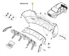 Bara Spate Dacia Duster Look Sport 2010-2018 Renault 850226743r foto