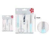 Trusa Manichiura Pedichiura 5 Ustensile Otel Inoxidabil 13cm - Set Profesional Unghii, Cuticule, Sprancene