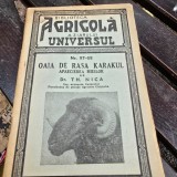 Biblioteca Agricola a ziarului Universul nr. 87-88 - Oaia de rasa Karakul. Aprecierea mieilor - Dr. Th. Nica