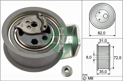 INA 531 0436 20 rola intinzator,curea distributie foto