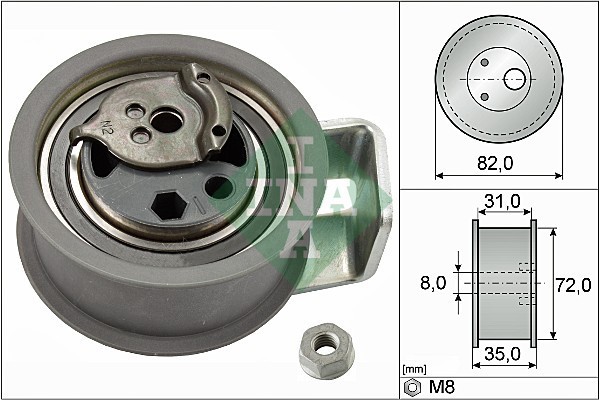 INA 531 0436 20 rola intinzator,curea distributie