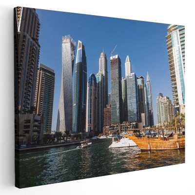 Tablou cladiri moderne in Dubai Tablou canvas pe panza CU RAMA 60x80 cm foto