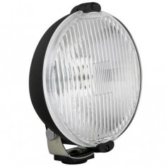 Proiector auto Wesem 12/24V bec H3, 152x81mm rotund, sticla alba si carcasa neagra, cu lumina de drum , 1 buc.