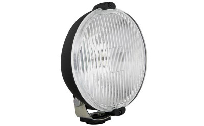 Proiector auto Wesem 12/24V bec H3, 152x81mm rotund, sticla alba si carcasa neagra, cu lumina de drum , 1 buc. foto