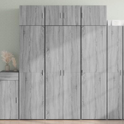 Gossi dulap inalt, gri sonoma, 70x42,5x185 cm, lemn prelucrat foto