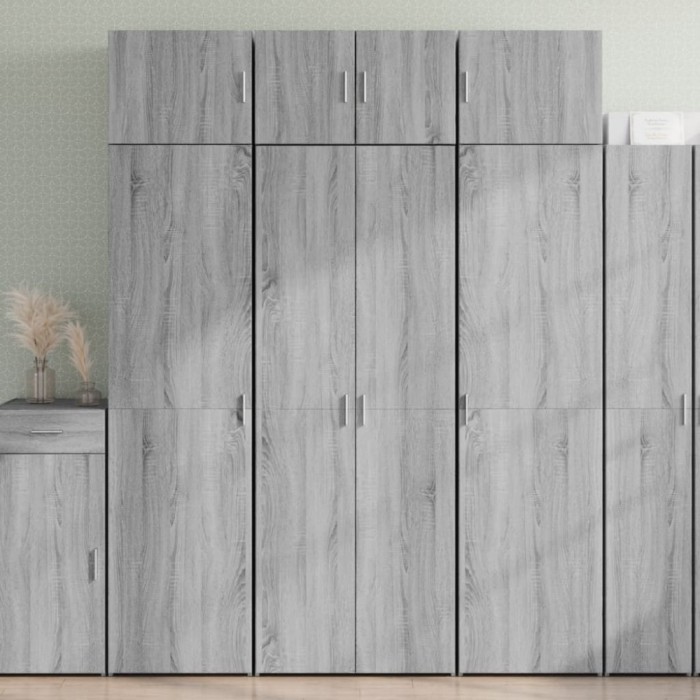 Gossi dulap inalt, gri sonoma, 70x42,5x185 cm, lemn prelucrat