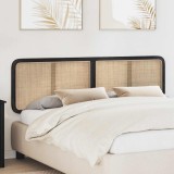 vidaXL Tăblie cap cu headboard Negru 180 x 55 x 3 cm Ratan 42011572