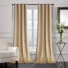 Set draperii din catifea cu inele albe, Madison, 150x250 cm, densitate 700 g/ml, Amber Gold, 2 buc