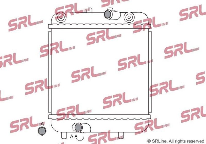 Radiator Audi A4 15-, A5 16-, motor: 2.9 V6 T, 228x200x40, SRLine, Aluminiu/ Plastic brazat, 8W0121212F