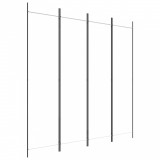 Cumpara ieftin Paravan de camera cu 4 panouri, alb, 200x200 cm, textil