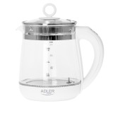 Fierbator din sticla cu infuzor pentru ceai 1,5 L Adler AD 1299