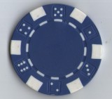 Jeton Poker - albastru, 40 mm
