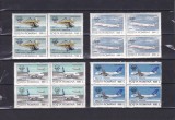 ROMANIA 1994 LP 1350 - 50 ANI AVIATIA CIVILA OACI BLOCURI DE 4 TIMBRE MNH, Nestampilat