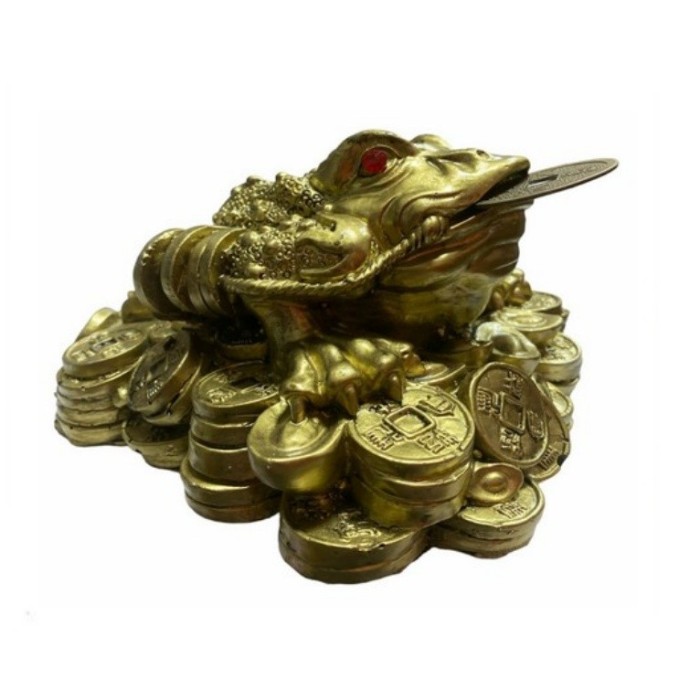 Statueta Feng Shui broasca raioasa din rasina 12 cm, Model FS51