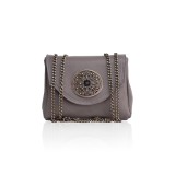 Cumpara ieftin Poseta Piele Naturala Amelie Ash Gri Cenusiu, Geanta Dama, Accesorii Moda, Handmade Grecia, cu Magnet, Buzunar Interior si Lant Reglabil