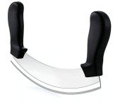 Cutit cu 2 manere pentru bucatarie, inox,25 cm