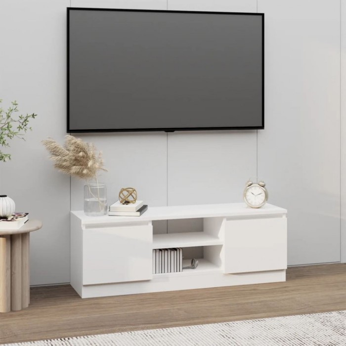 vidaXL Comodă TV cu ușă, alb, 102x30x36 cm 823350