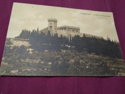 CARTE POSTALA --COMO POGGIBANSI CASTELLO DI STROZZAVOLPE INTERBELICA NECIRCULATA foto