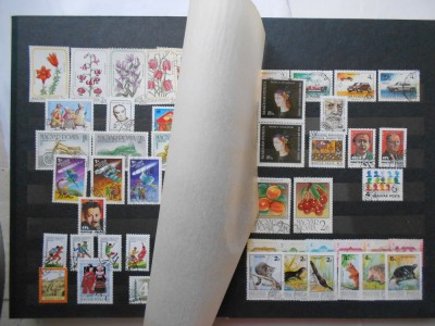 Clasor Ungaria 1980 - 1989 cu 310 timbre + 3 blocuri diferite foto