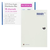 Sursa Alimentare CCTV PNI STC30.2A 12V 30A 360W, 18 Iesiri, Cutie Metalica - Alimentare Sigura si Protectie Supratensiune