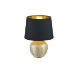 Cumpara ieftin Veioza/Lampa de masa LUXOR, negru/auriu, dulie E14 -TRIO