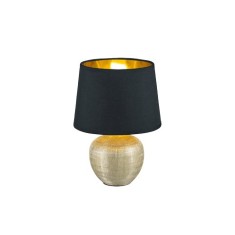 Veioza/Lampa de masa LUXOR, negru/auriu, dulie E14 -TRIO