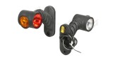 Lampa gabarit cu brat Universala, partea Stanga, Cu Led, Lungime=125mm; H=100mm; 12/24v; Rosie/Galbena/Alba,