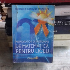 MEMORATOR SI INDRUMAR DE MATEMATICA PENTRU LICEU - GHEORGHE ADALBERT SCHNEIDER