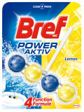 Bref Power Aktiv Lemon, Odorizant Solid Pentru Toaleta, Bilute - 50 Grame