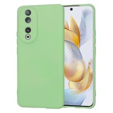 Cumpara ieftin Husa spate Honor 90 Silicon Verde Deschis cu Microfibra SoftFlex, Techsuit