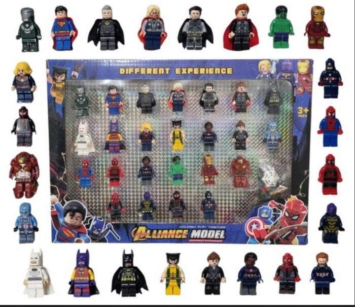 Set 28 figurine de jucarie eroi tip Avengers BlockHeroes
