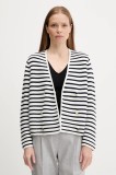 Barbour cardigan din bumbac ABBY culoarea bleumarin, LKN1650